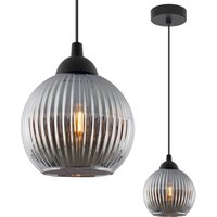 Riffle Schwarze Hängelampe 1 Flache Graphitformkugel E27 Riffle Schwarze Hängelampe 1 Flache Graphitformkugel E27