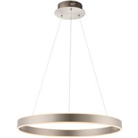 Ring Kronleuchter LED Metall D: 60 cm Nickel matt rund 3000 K von Endon
