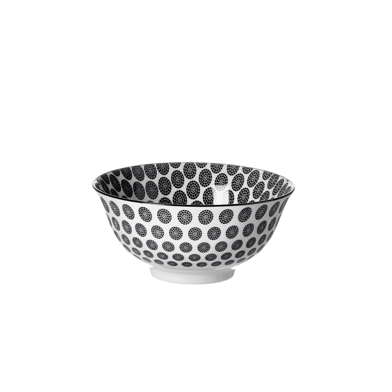 Ritzenhoff & Breker - Takeo Circles - Mueslischale - DM 15,5 cm - schwarz-weiß - Steinzeug Ritzenhoff & Breker - Takeo Circles - Mueslischale - DM 15,5 cm - schwarz-weiß - Steinzeug