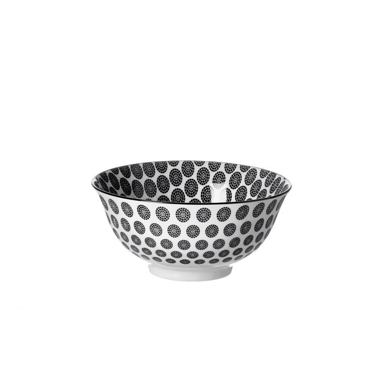 Ritzenhoff & Breker - Takeo Circles - Mueslischale - DM 15,5 cm - schwarz-weiß - Steinzeug
