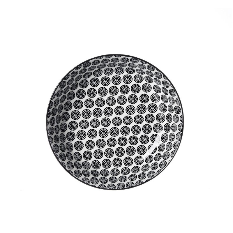 Ritzenhoff & Breker - Takeo Circles - Teller tief - DM 20,5 cm - schwarz-weiß - Steinzeug