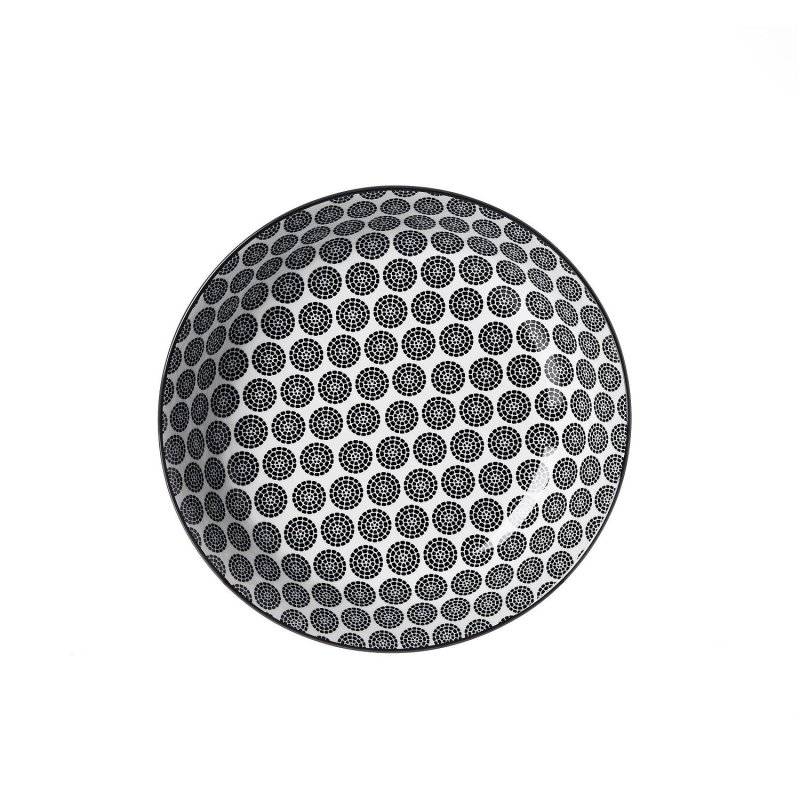 Ritzenhoff & Breker - Takeo Circles - Teller tief - DM 20,5 cm - schwarz-weiß - Steinzeug