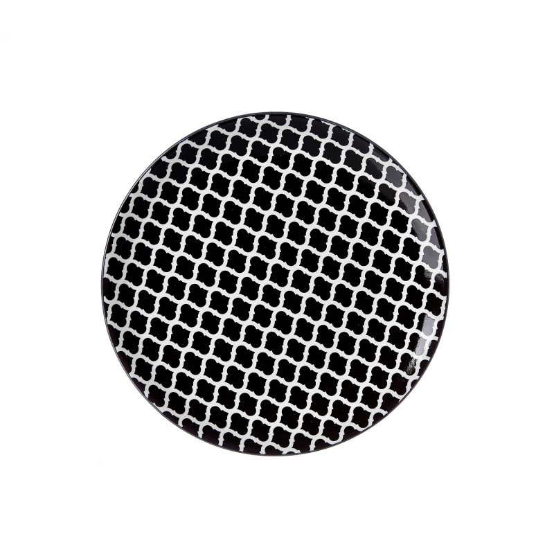 Ritzenhoff & Breker - Takeo Swing - Teller - DM 21,5 cm - schwarz-weiß - Steinzeug
