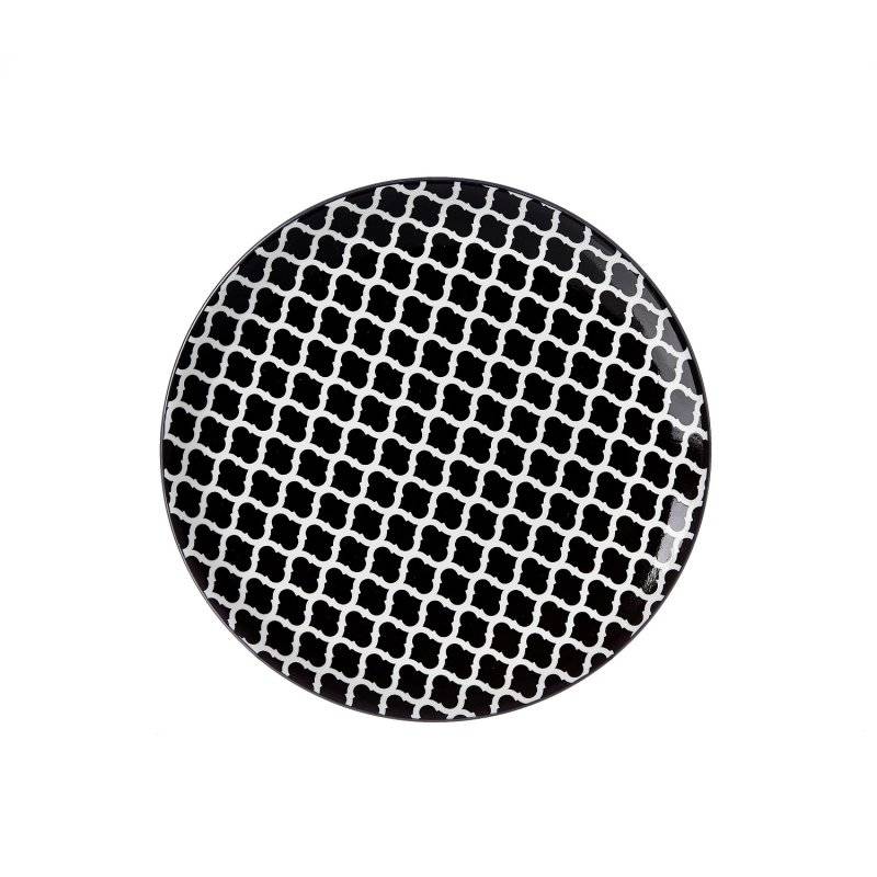 Ritzenhoff & Breker - Takeo Swing - Teller - DM 21,5 cm - schwarz-weiß - Steinzeug