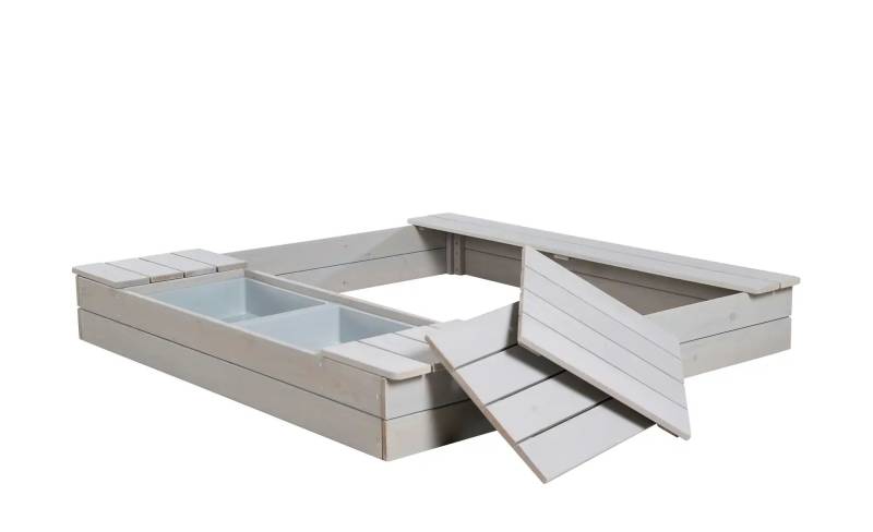 Roba Sandkasten  Sandkasten mit Spielwannen ¦ grau ¦ Maße (cm): B: 120 H: 17,5 T: 125.0 Garten > Gartenmöbel > Kinder-Gartenmöbel - Möbel Kraft