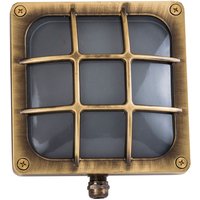 Robuste Außenlampe Messing IP64 flach Treppe Eingang von Lido Light Fixture Man. LTD