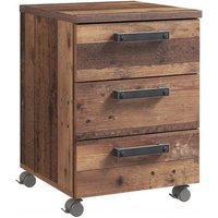 Rollcontainer CLIF von Forte Old-Wood Vintage / Beton