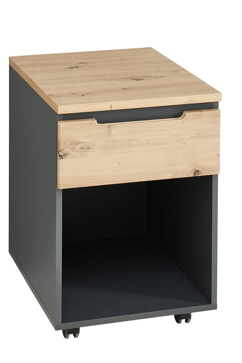 Rollcontainer Memphis in Eiche Artisan/Graphitfarben Rollcontainer Memphis in Eiche Artisan/Graphitfarben