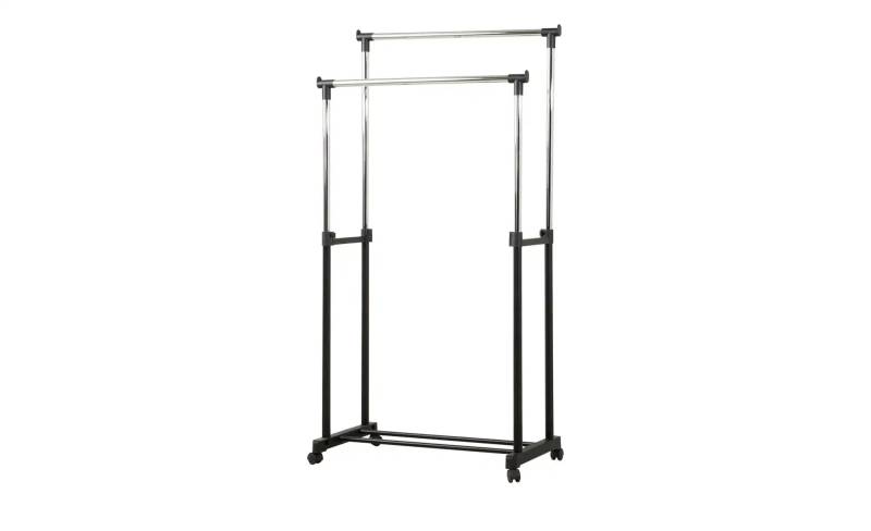 Rollgarderobe   ¦ silber ¦ Metall,Kunststoff ¦ Maße (cm): B: 85,5 H: 94,5 T: 42.5 Garderoben & Kleiderstangen > Garderobenständer - Möbel Kraft