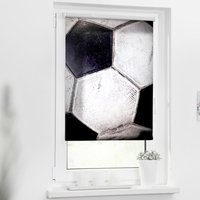 Rollo Retro Fußball schwarz B/L: ca. 100x150 cm von LICHTBLICK