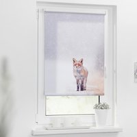Rollo Fuchs im Schnee weiß B/L: ca. 70x150 cm von LICHTBLICK