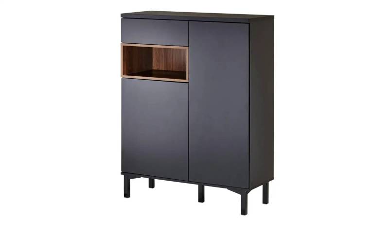 Highboard   ¦ schwarz ¦ Maße (cm): B: 90 H: 120 T: 36.0 Kommoden & Sideboards > Highboards - Möbel Kraft