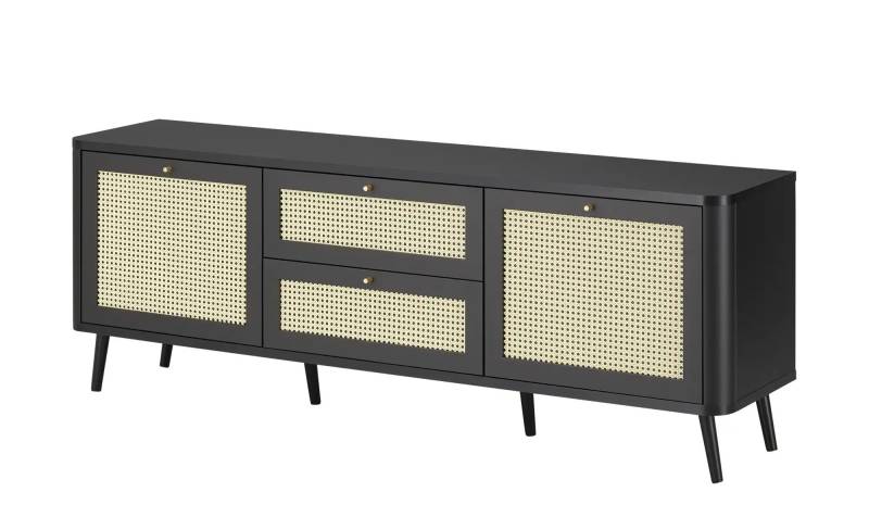 Roomers TV-Lowboard   ¦ schwarz ¦ Maße (cm): B: 175 H: 60,3 T: 40.0 Kommoden & Sideboards > Lowboards - Möbel Kraft