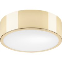 Runde Deckenlampe Glas E27 Ø26 cm blendarm in Gold von Lamkur