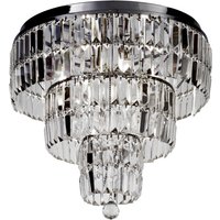 Runde Deckenlampe IP44 Glas Metall Ø50 cm in Chrom Runde Deckenlampe IP44 Glas Metall Ø50 cm in Chrom von 121004