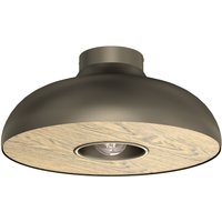 Runde Deckenlampe Metall Gold Natur Ø39 cm akzentuiert von Luminex
