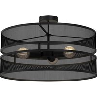 Runde Deckenleuchte Metall Schwarz E27 Ø55 cm Industrie Runde Deckenleuchte Metall Schwarz E27 Ø55 cm Industrie von Luminex