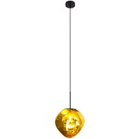 Runde Hängelampe Glasschirm in Gelb E27 Ø28 cm stylisch von Eco-Light