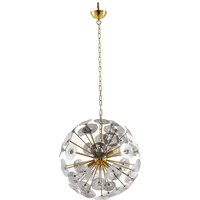 Runde Hängelampe Kugel Glas Metall 5-flammig in Gold Runde Hängelampe Kugel Glas Metall 5-flammig in Gold von Invicta Interior