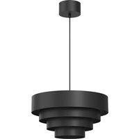 Runde Hängelampe Metall Schwarz E27 Ø39 cm indirekt von Luminex