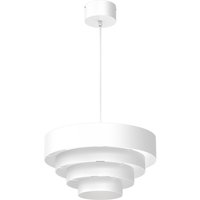 Runde Hängelampe Metall in Weiß E27 Ø39 cm indirekt von Luminex