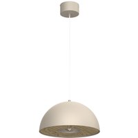 Runde Hängelampe Metallschirm Beige Ø35 cm E27 Loft Runde Hängelampe Metallschirm Beige Ø35 cm E27 Loft von Luminex