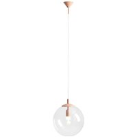 Runde Hängelampe Zartorange Klar E27 Ø30 cm dekorativ von ALDEX