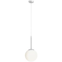 Runde Hängelampe blendarm Ø20 cm E27 in Chrom Weiß von ALDEX