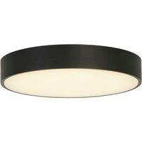 Runde LED Deckenleuchte Schwarz Metall B:25 cm 3000 K von Searchlight