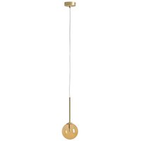 Runde Pendelleuchte G9 Glas Metall in Gold Bernstein Runde Pendelleuchte G9 Glas Metall in Gold Bernstein von ALDEX