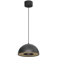 Runde Pendelleuchte Metall Schwarz Ø28 cm E27 Loft von Luminex