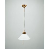 Runde Pendelleuchte Zugschalter Messing Glas E27 Ø25 cm Runde Pendelleuchte Zugschalter Messing Glas E27 Ø25 cm von Berliner Messingleuchten