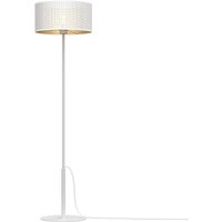 Runde Stehleuchte in Weiß Gold 150 cm groß Metall von Luminex
