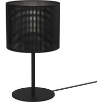 Runde Tischlampe Metall E27 34 cm hoch in Schwarz von Luminex