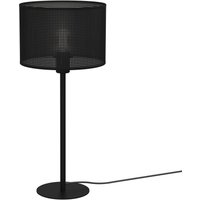 Runde Tischleuchte Schwarz E27 56 cm groß Metall von Luminex