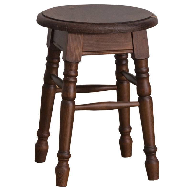 Runder Holzhocker Landhausstil - Sitzfläche Eiche Konfigurator alles frei wählbar