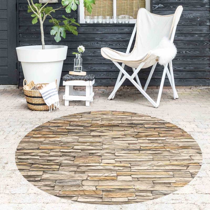 Runder Vinyl-Teppich Andalusia Stonewall