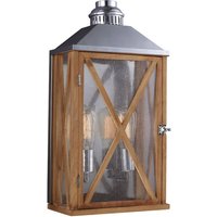 Rustikale Außenleuchte Wand IP44 Holz Glas Metall von ELSTEAD