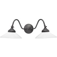 Rustikale Wandlampe SOFIA Messing Glas 2-flammig schwenkbar von Ghidini Giovanni Battista