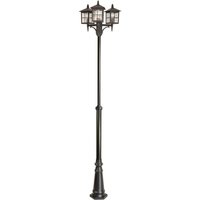 Rustikale Wegeleuchte Schwarz 180-280cm IP43 E27 von SU-MA