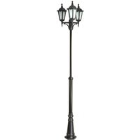 Rustikale Wegeleuchte Schwarz 195-295cm hoch E27 von SU-MA