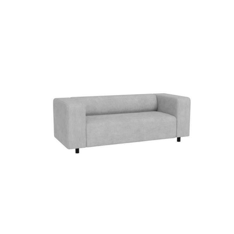 S-Style Möbel 2-SITZER-SOFA Hellgrau