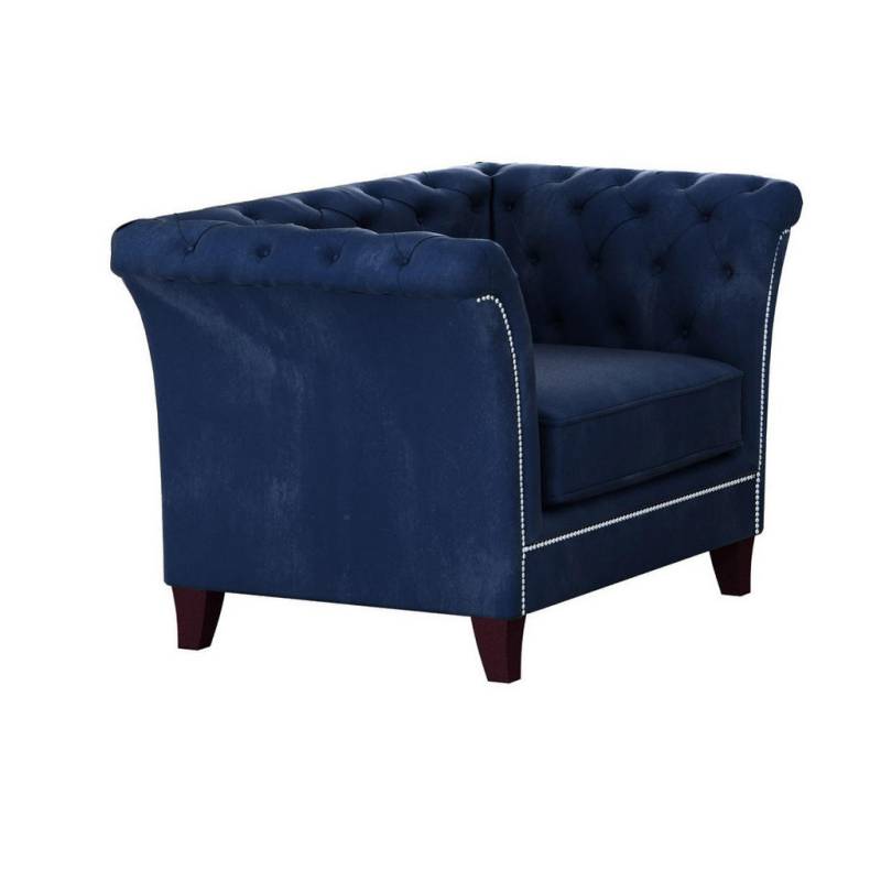 S-Style Möbel CHESTERFIELD-SESSEL Blau