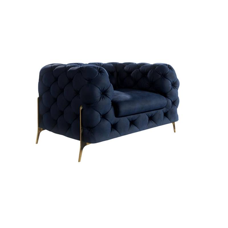S-Style Möbel CHESTERFIELD-SESSEL Dunkelblau