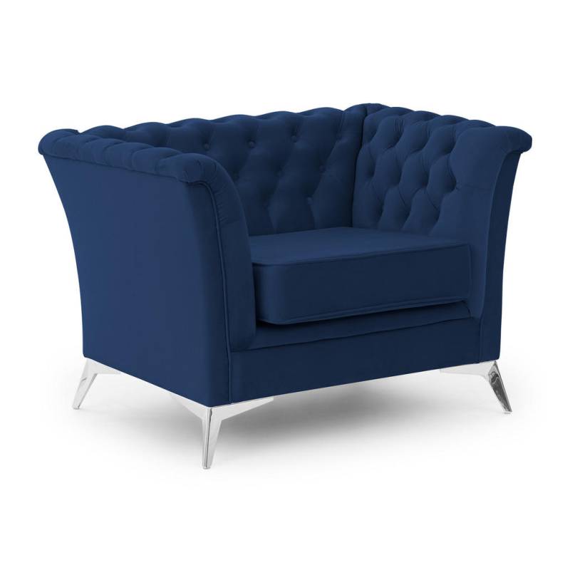 S-Style Möbel CHESTERFIELD-SESSEL Dunkelblau