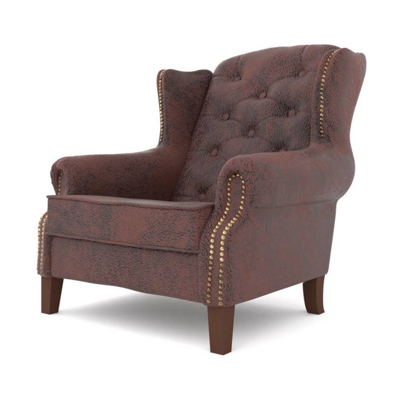 S-Style Möbel CHESTERFIELD-SESSEL Dunkelbraun