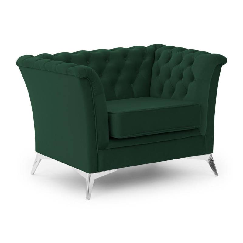 S-Style Möbel CHESTERFIELD-SESSEL Dunkelgrün