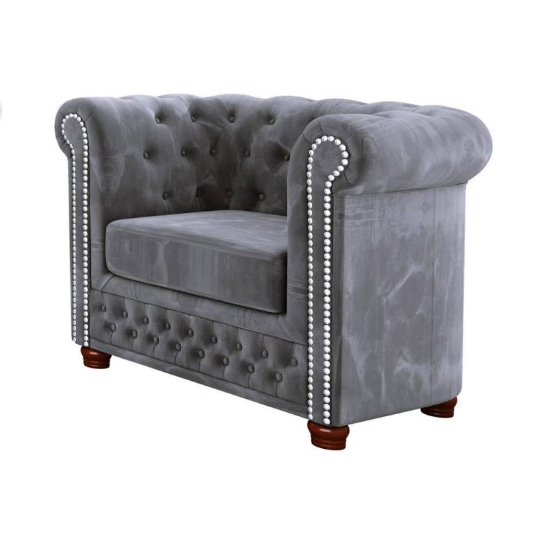 S-Style Möbel CHESTERFIELD-SESSEL Grau
