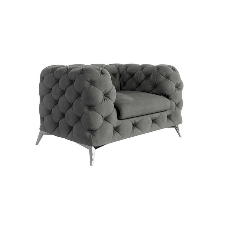 S-Style Möbel CHESTERFIELD-SESSEL Grau
