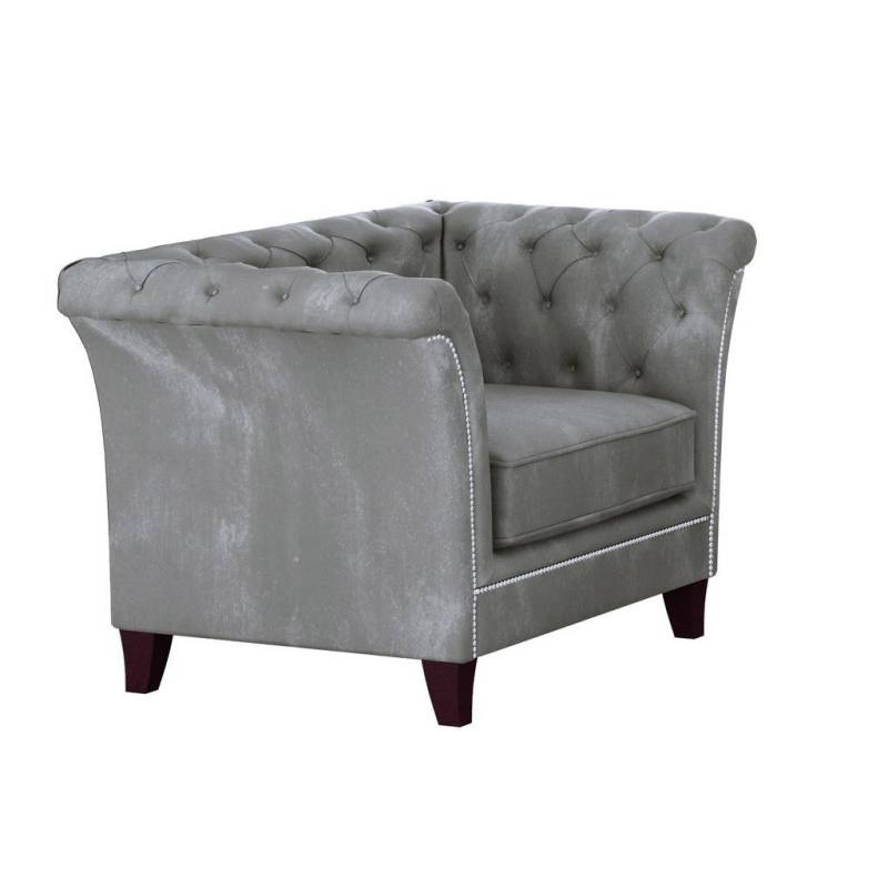 S-Style Möbel CHESTERFIELD-SESSEL Grau